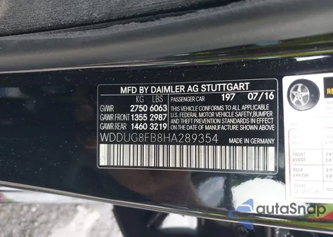 2017 Mercedes-Benz S 550 4Matic из США, поврежденный, VIN WDDUG8FB8HA289354